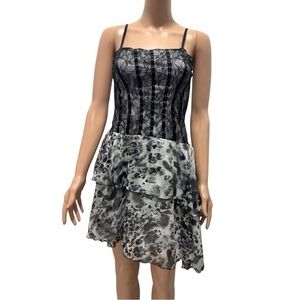 Elegant Black and Gray Women's Dress